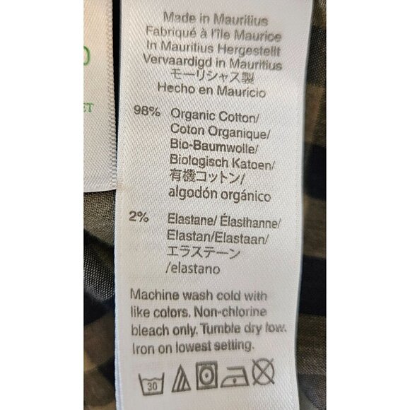 J. Crew Men Size XL Slim Fit Stretch Button Up Shirt Check Retro Organic Cotton - Picture 9 of 9